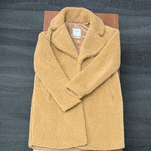 Abercrombie & Fitch Beige Teddy Coat